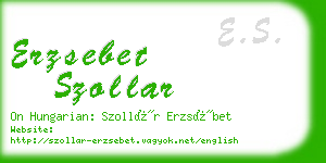 erzsebet szollar business card